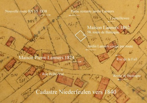 Cadastre Niederfeulen vers 1840 Cadastre Niederfeulen vers 1840