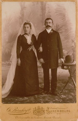 Photo de noces Jean-Pierre Lanners - Suzanne Threinen 1893