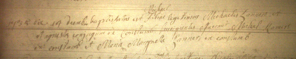 Acte Naissance Michel Lanners 14.12.1735
