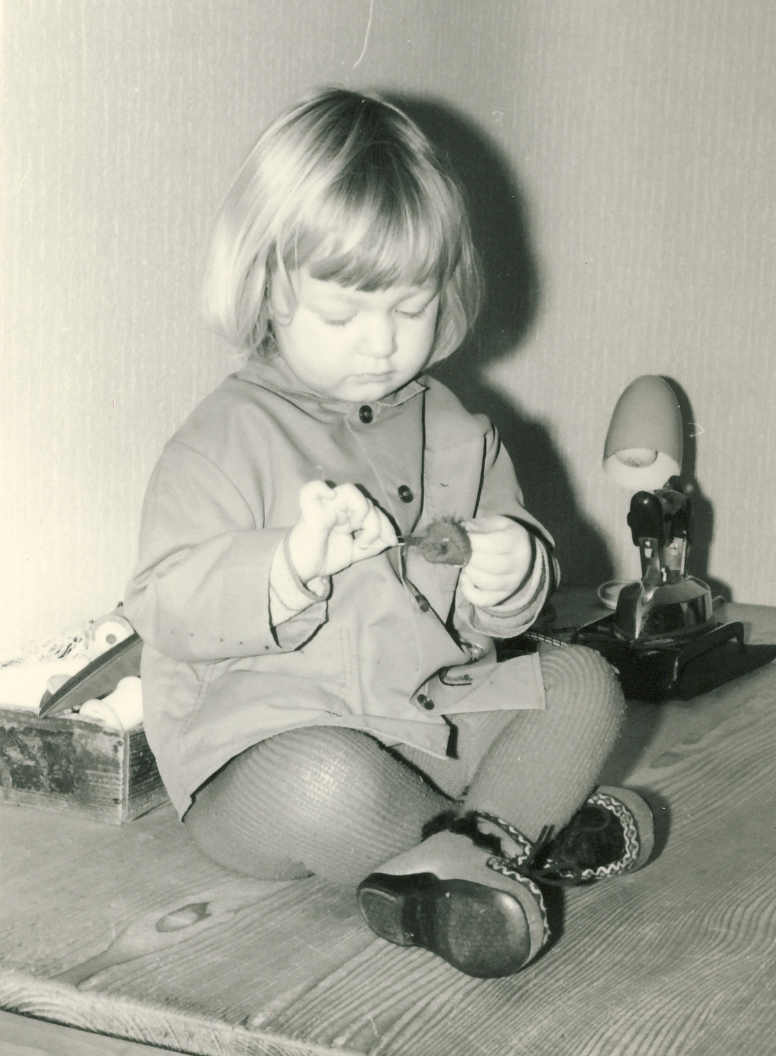 Martine Lanners dans l'atelier d'Eugène